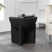 JONATHAN Y Lighting Brady 18" Diameter Polyresin Accent Table Black Frosted