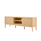 JONATHAN Y Lighting Gennaro 58" Wide MDF TV Stand Oak