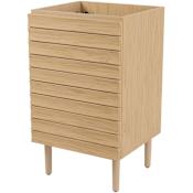 JONATHAN Y Lighting Aubert 20" Single Free Standing Vanity Cabinet Only - Less Vanity Top Oak