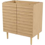 JONATHAN Y Lighting Aubert 30" Single Free Standing Vanity Cabinet Only - Less Vanity Top Oak