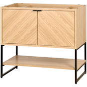 JONATHAN Y Lighting Juhl 35" Single Free Standing Vanity Cabinet Only - Less Vanity Top Oak