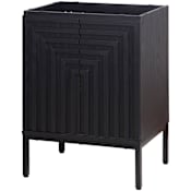 JONATHAN Y Lighting Rowan 23" Single Free Standing Vanity Cabinet Only - Less Vanity Top Black