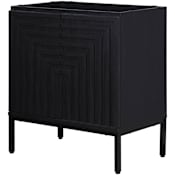 JONATHAN Y Lighting Rowan 29" Single Free Standing Vanity Cabinet Only - Less Vanity Top Black