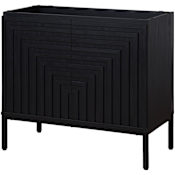 JONATHAN Y Lighting Rowan 35" Single Free Standing Vanity Cabinet Only - Less Vanity Top Black