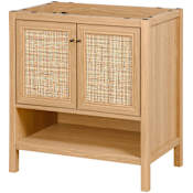 JONATHAN Y Lighting Jasper 29" Single Free Standing Vanity Cabinet Only - Less Vanity Top Oak