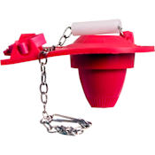 Jones Stephens 2-1/2" Flapper with Stainless Steel Chain Red