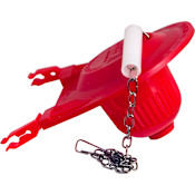 Jones Stephens 2-1/2" Flapper with Stainless Steel Chain Red