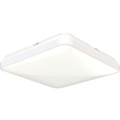 Juno Lighting FMLSQ 15" Wide Switchable Color Temperature LED Flush Mount Square Ceiling Fixture White / Black