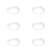 Juno Lighting Pack of (6) SlimBasics 6" Switchable CCT LED Flush Mount Ceiling Fixture White