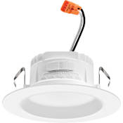 Juno Lighting RetroBasics 4" Integrated LED Switchable CCT Smooth Recessed Trim with Medium Base (E26) Adapter White