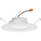 Juno Lighting RetroBasics 5"/6" Integrated LED Switchable CCT Smooth Recessed Trim White