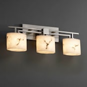 Justice Design Group LumenAria 26.5" Aero 3 Light Bathroom Vanity Light Brushed Nickel