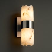 Justice Design Group LumenAria 5" Dakota 2 Light Wall Sconce Brushed Nickel