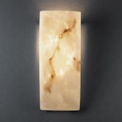Justice Design Group LumenAria 14" Tall Integrated 3000K LED Wall Sconce with Faux Alabaster Resin Shade - ADA Compliant N/A