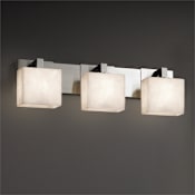 Justice Design Group Clouds 27" Modular 3 Light LED Bath Bar Brushed Nickel