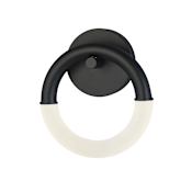 Justice Design Group Acryluxe 12" Tall LED Bathroom Sconce Matte Black