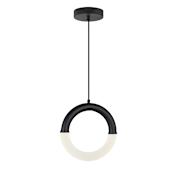 Justice Design Group Acryluxe 10" Wide LED Pendant Matte Black