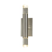 Justice Design Group Acryluxe 2 Light 16" Tall LED Bathroom Sconce Brushed Nickel