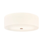 Justice Design Group Acryluxe 5 Light 24" Wide Flush Mount Drum Ceiling Fixture Brushed Brass / Opal