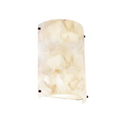Justice Design Group Alabaster Rocks! 13" Tall Outdoor Wall Sconce Dark Bronze
