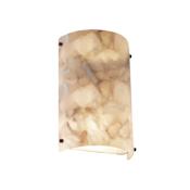 Justice Design Group Alabaster Rocks! 2 Light 13" Tall LED Outdoor Wall Sconce Dark Bronze