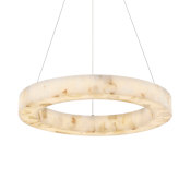 Justice Design Group Medley 24" Wide Ring Chandelier Brushed Brass