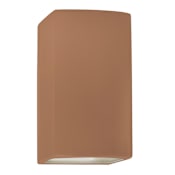 Justice Design Group Ambiance 14" Tall Rectangular Open Top LED Wall Sconce Adobe