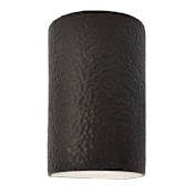 Justice Design Group Ambiance 7.75" Outdoor Wall Sconce Hammered Iron