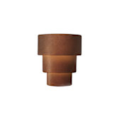 Justice Design Group Two Light 14.25" Large Terrace Interior Wall Sconce Rated for Damp Locations from the Ceramic Collection Antique Copper