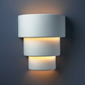 Justice Design Group Ambiance 12.75" Outdoor Wall Sconce Bisque