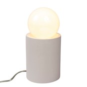 Justice Design Group Portable 12" Tall Accent Table Lamp Bisque