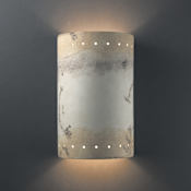 Justice Design Group Ambiance 7.75" ADA Compliant Wall Sconce Greco Travertine
