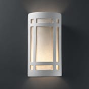 Justice Design Group Ambiance 7.75" ADA Compliant LED Wall Sconce Bisque