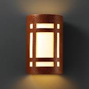 Justice Design Group Ambiance 7.75" ADA Compliant LED Wall Sconce Hammered Copper