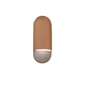 Justice Design Group Ambiance Collection - Capsule 14" Tall Wall Sconce Adobe