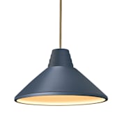 Justice Design Group Radiance 15" Wide Pendant with Midnight Sky Ceramic Shade Antique Brass