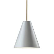 Justice Design Group Radiance 10" Wide Mini Pendant with White Crackled Ceramic Shade Antique Brass
