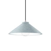 Justice Design Group Radiance 12" Wide Pendant with Black Cord and Concrete Shade Concrete / Brushed Nickel