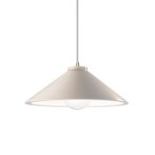 Justice Design Group Radiance 12" Wide Pendant with a Ceramic Matte White Shade Brushed Nickel