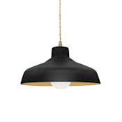Justice Design Group Radiance 12" Wide LED Pendant with a Ceramic Carbon Matte Black and Champagne Gold Shade Antique Brass