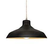 Justice Design Group Radiance 14" Wide Pendant with a Ceramic Carbon Matte Black and Champagne Gold Shade Antique Brass