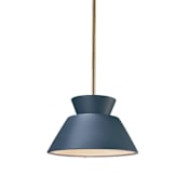 Justice Design Group Radiance 11" Wide LED Pendant Midnight Sky / Antique Brass