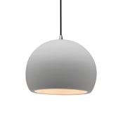 Justice Design Group Radiance 10" Wide LED Pendant with a Ceramic Bisque Shade Brushed Nickel