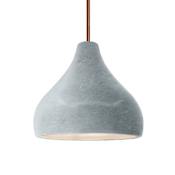 Justice Design Group Radiance 12" Wide Pendant with Concrete Shade Antique Brass / Concrete