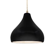 Justice Design Group Radiance 12" Wide Pendant with Twisted Beige Cord and Carbon Matte Black Shade Antique Brass / Carbon Matte Black
