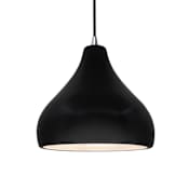 Justice Design Group Radiance 12" Wide LED Pendant with a Ceramic Carbon Matte Black Shade Brushed Nickel