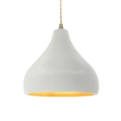 Justice Design Group Radiance 12" Wide Pendant with Twisted Beige Cord Antique Brass / Matte White / Champagne Gold