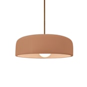 Justice Design Group Radiance 10" Wide Mini Pendant with Rigid Stem Adobe / Brushed Brass