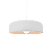 Justice Design Group Radiance Collection - Spire 10" Wide Mini Pendant with Twisted Beige Cord and Bisque Shade Brushed Brass