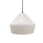 Justice Design Group Radiance Collection - Crease 9" Wide Mini Pendant with Bisque Shade Matte Black